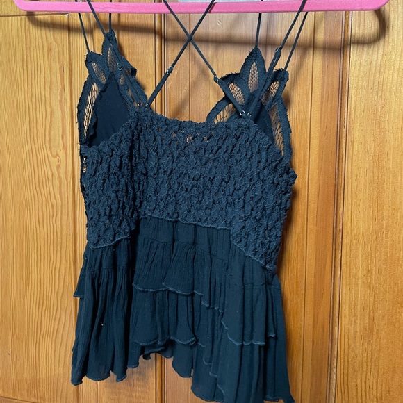 Black lace free people top Small - Picture 2 of 3